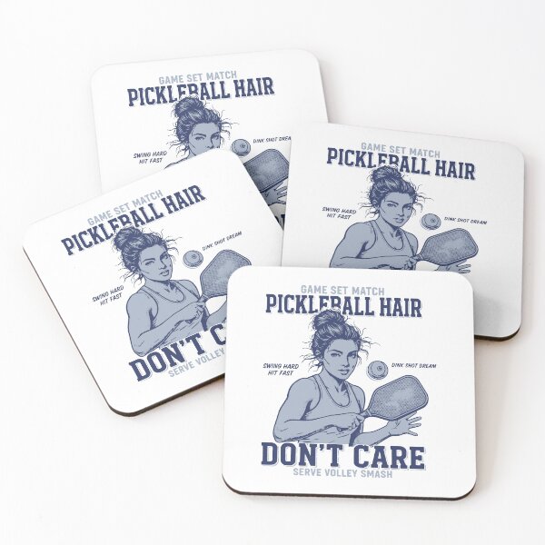 Artikelvorschau, Pickleball Hair Dont Care Funny Pickle Ball Player entworfen und verkauft von LuminOrb.