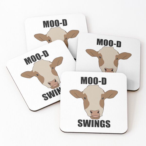 Item preview, “Moo-d Swings” Funny Cow Pun Farm designed and sold by AngelrayByMadi.