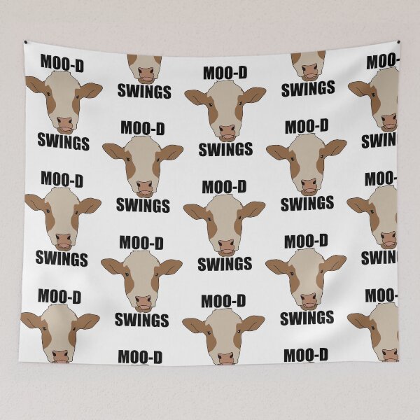 Item preview, “Moo-d Swings” Funny Cow Pun Farm designed and sold by AngelrayByMadi.