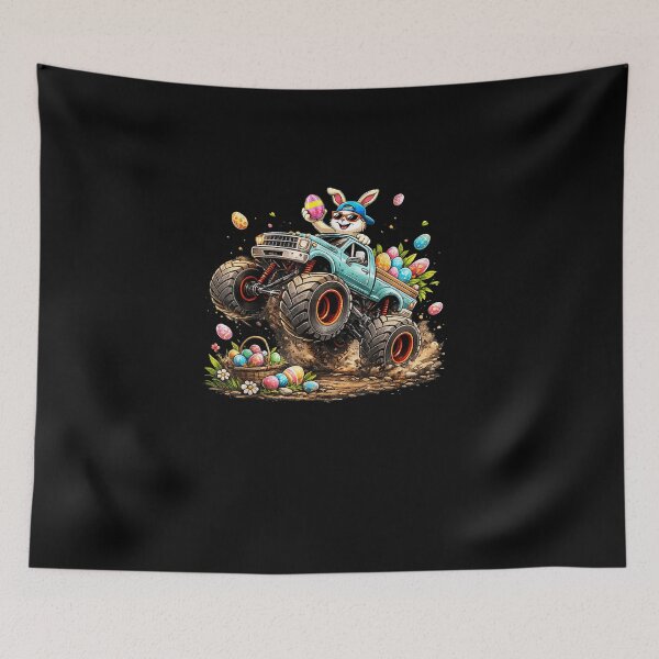 Item preview, Happy Easter Bunny Monster Truck Easter Eggs Rabbit Kids Boy  designed and sold by Juansustait.
