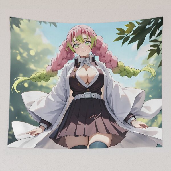 Item preview, Mitsuri Kanroji Demon Slayer Full Body Forest Pose designed and sold by mildaclairmo.