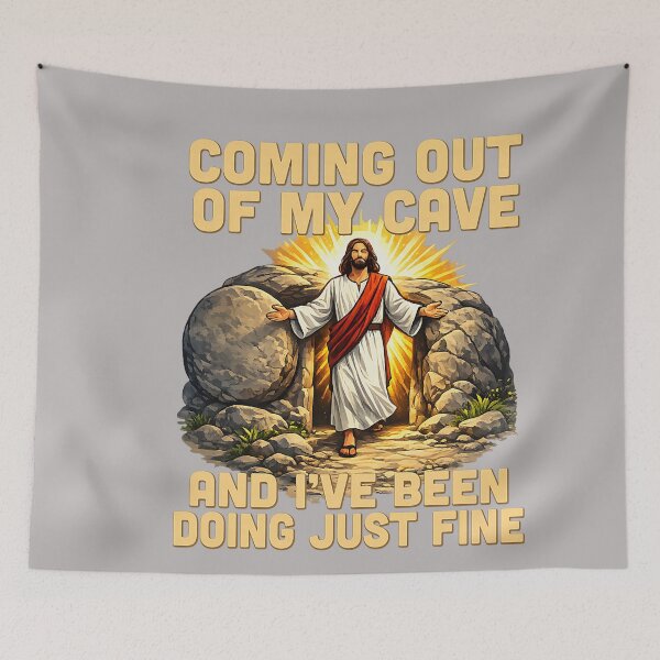 Item preview, Coming Out of My Cave the Jesus Resurrection Easter designed and sold by GreggRoss.