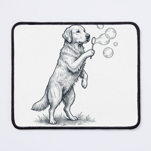 Item preview, Vintage Golden Retriever Blowing Bubbles Dog Mom Dad Lover designed and sold by DoodleTortle.