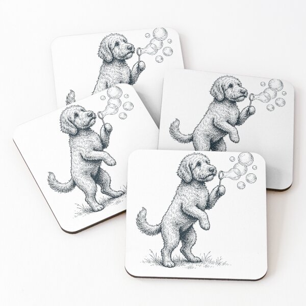 Item preview, Vintage Goldendoodle Blowing Bubbles Dog Mom Dad Lover designed and sold by DoodleTortle.