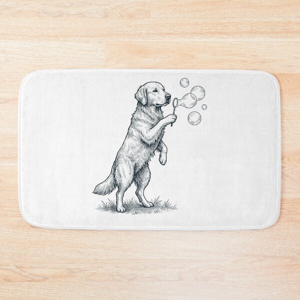 Item preview, Vintage Golden Retriever Blowing Bubbles Dog Mom Dad Lover designed and sold by DoodleTortle.