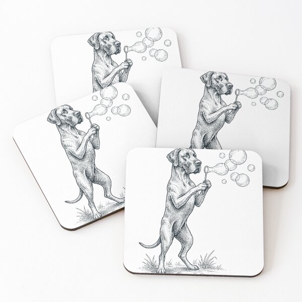 Item preview, Vintage Great Dane Blowing Bubbles Dog Mom Dad Lover designed and sold by DoodleTortle.