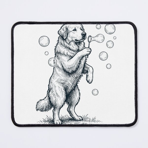 Item preview, Vintage Great Pyrenees Blowing Bubbles Dog Mom Dad Lover designed and sold by DoodleTortle.
