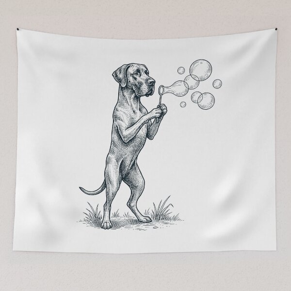 Item preview, Vintage Great Dane Blowing Bubbles Dog Mom Dad Lover designed and sold by DoodleTortle.