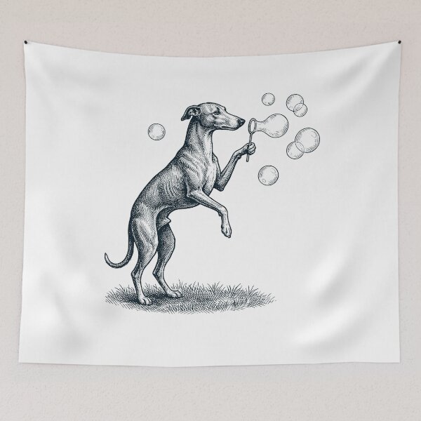 Item preview, Vintage Greyhound Blowing Bubbles Dog Mom Dad Lover designed and sold by DoodleTortle.