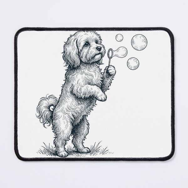 Item preview, Vintage Maltese Blowing Bubbles Dog Mom Dad Lover designed and sold by DoodleTortle.