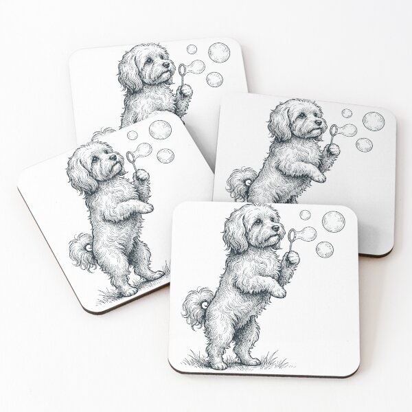 Item preview, Vintage Maltese Blowing Bubbles Dog Mom Dad Lover designed and sold by DoodleTortle.