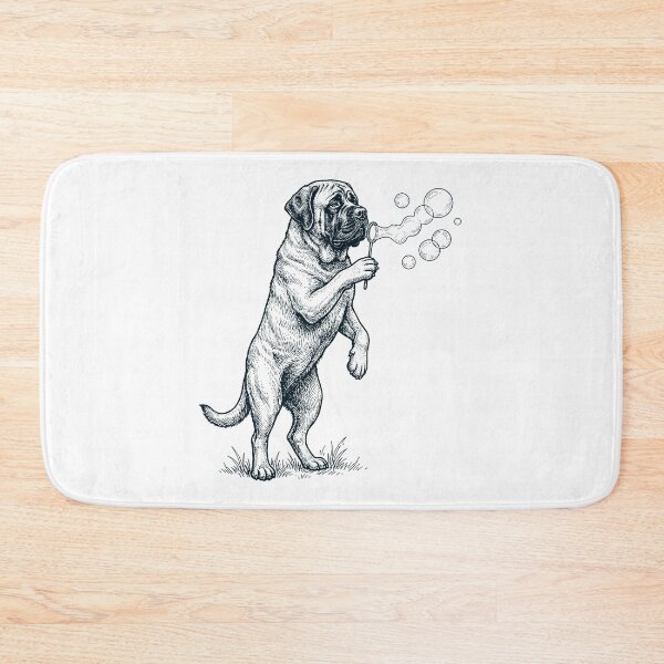 Item preview, Vintage Mastiff Blowing Bubbles Dog Mom Dad Lover designed and sold by DoodleTortle.