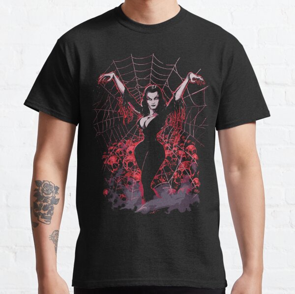 Vampira Spider web gothic Classic T-Shirt