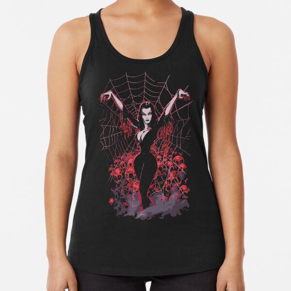 Vampira Spider web gothic Racerback Tank Top