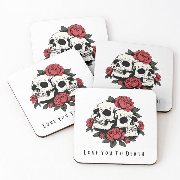 Item preview, Love You To Death Skull Roses Dark Gothic Romance Design designed and sold by NANursing.
