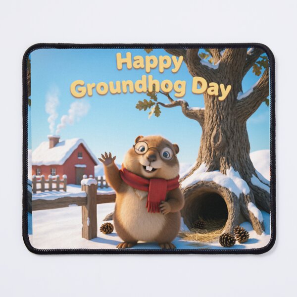 Item preview, Happy Groundhog Day designed and sold by casamomo.