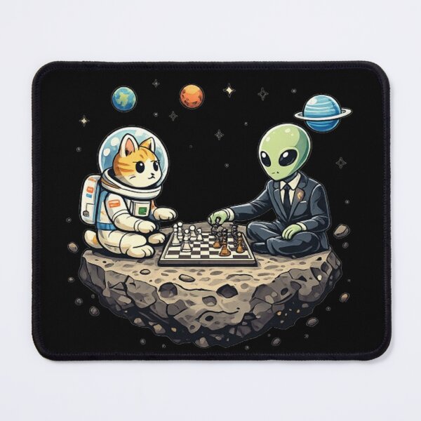 Item preview, astronaut cat and alien designed and sold by Dogandesighn.