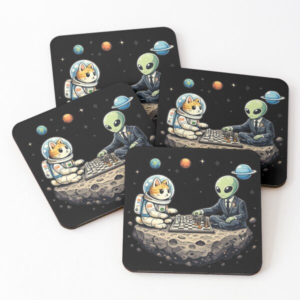 Item preview, astronaut cat and alien  designed and sold by Dogandesighn.
