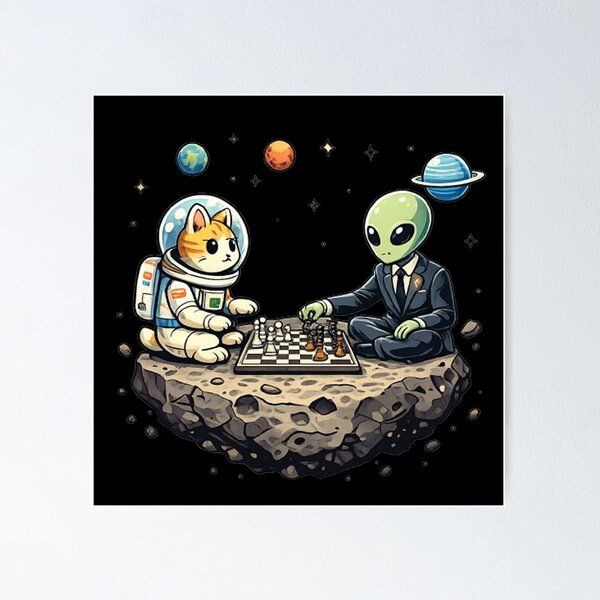 Item preview, astronaut cat and alien  designed and sold by Dogandesighn.