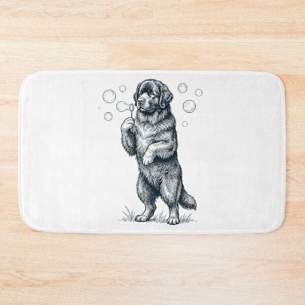 Item preview, Vintage Newfoundland Blowing Bubbles Dog Mom Dad Lover designed and sold by DoodleTortle.