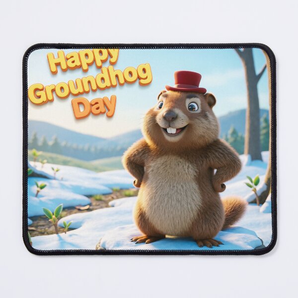 Item preview, Happy Groundhog Day designed and sold by casamomo.