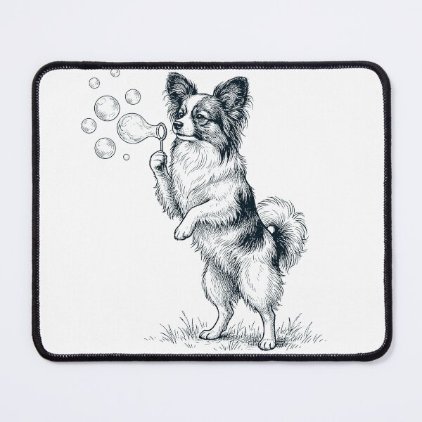 Item preview, Vintage Papillon Blowing Bubbles Dog Mom Dad Lover designed and sold by DoodleTortle.