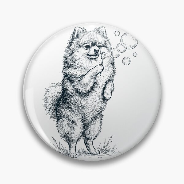 Artikelvorschau, Vintage Pomeranian bläst Seifenblasen – Hundemama, Hundepapa, Hundeliebhaber entworfen und verkauft von DoodleTortle.