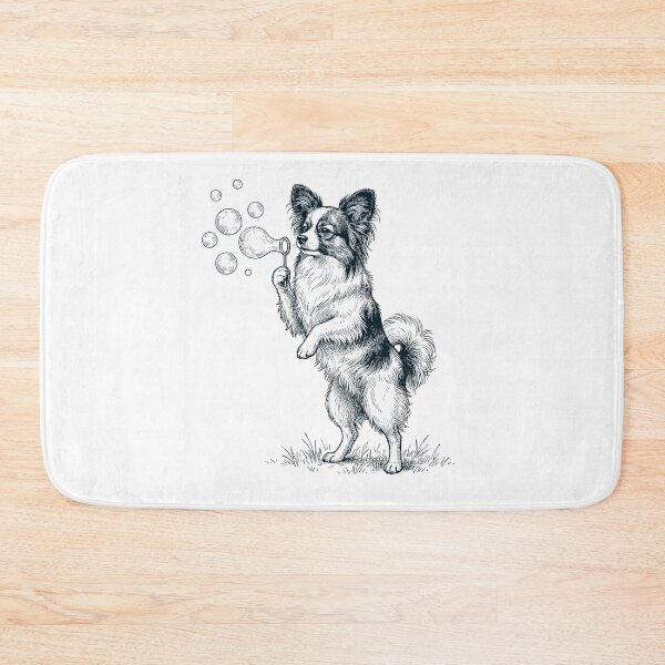 Item preview, Vintage Papillon Blowing Bubbles Dog Mom Dad Lover designed and sold by DoodleTortle.