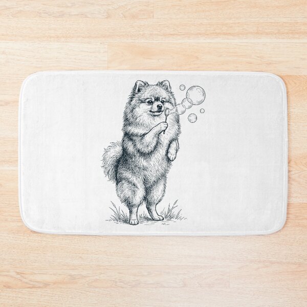 Item preview, Vintage Pomeranian Blowing Bubbles Dog Mom Dad Lover designed and sold by DoodleTortle.
