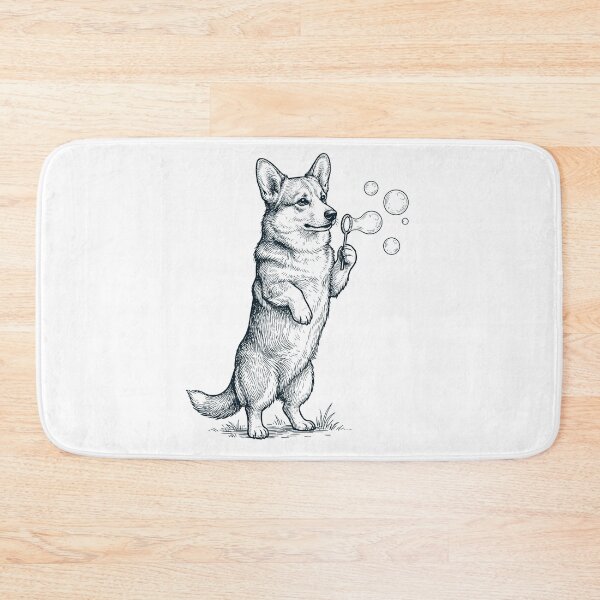 Item preview, Vintage Pembroke Welsh Corgi Blowing Bubbles Dog Mom Dad Lover designed and sold by DoodleTortle.
