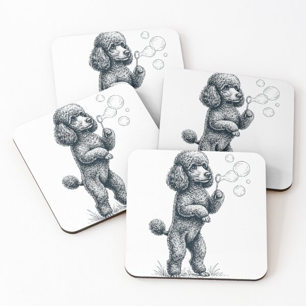 Item preview, Vintage Poodle Blowing Bubbles Dog Mom Dad Lover designed and sold by DoodleTortle.