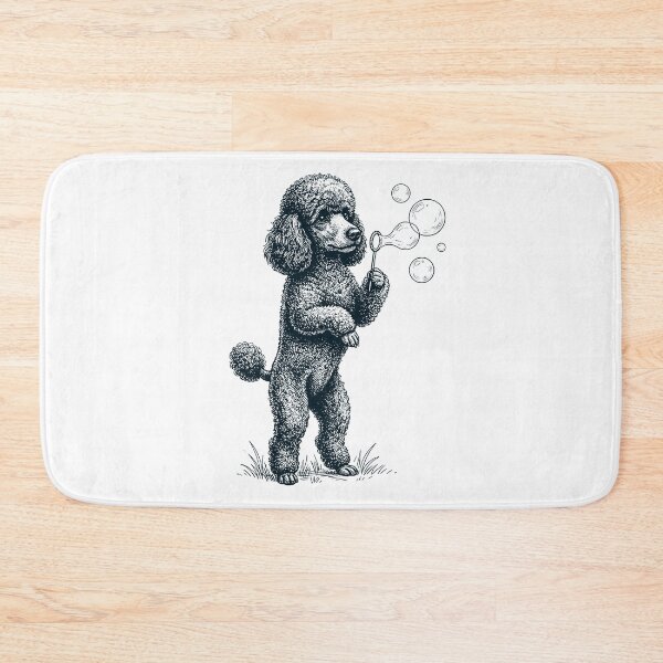 Item preview, Vintage Poodle Blowing Bubbles Dog Mom Dad Lover designed and sold by DoodleTortle.