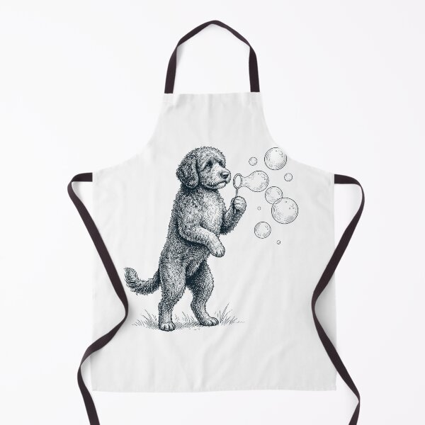 Item preview, Vintage Portuguese Water Dog Blowing Bubbles Dog Mom Dad Lover designed and sold by DoodleTortle.