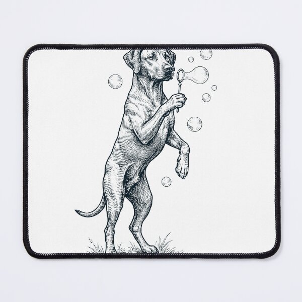 Item preview, Vintage Rhodesian Ridgeback Blowing Bubbles Dog Mom Dad Lover designed and sold by DoodleTortle.
