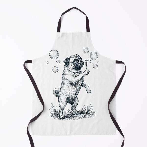 Item preview, Vintage Pug Blowing Bubbles Dog Mom Dad Lover designed and sold by DoodleTortle.