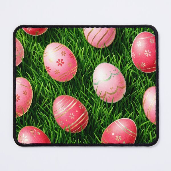 Item preview, A vibrant display of pink Easter eggs on green grass designed and sold by Creative88Art.
