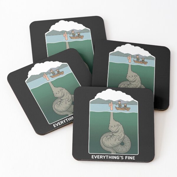 Item preview, Everything’s Fine – Dark Humor Sea Monster Funny Design designed and sold by aiqdelicia.