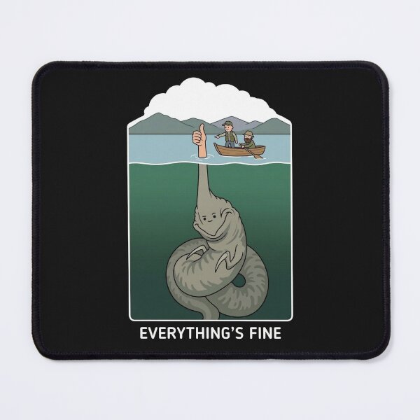 Item preview, Everything’s Fine – Dark Humor Sea Monster Funny Design designed and sold by aiqdelicia.