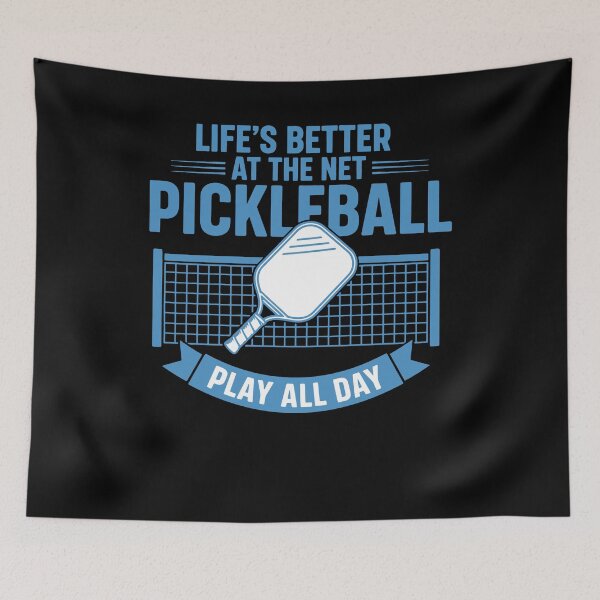 Artikelvorschau, Pickleball Lifes Better At The Net Play All Day entworfen und verkauft von LuminOrb.
