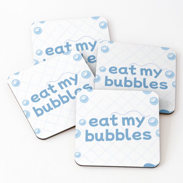 Item preview, Eat My Bubbles Cute Pastel Blue Aesthetic Typography designed and sold by ascendzero.