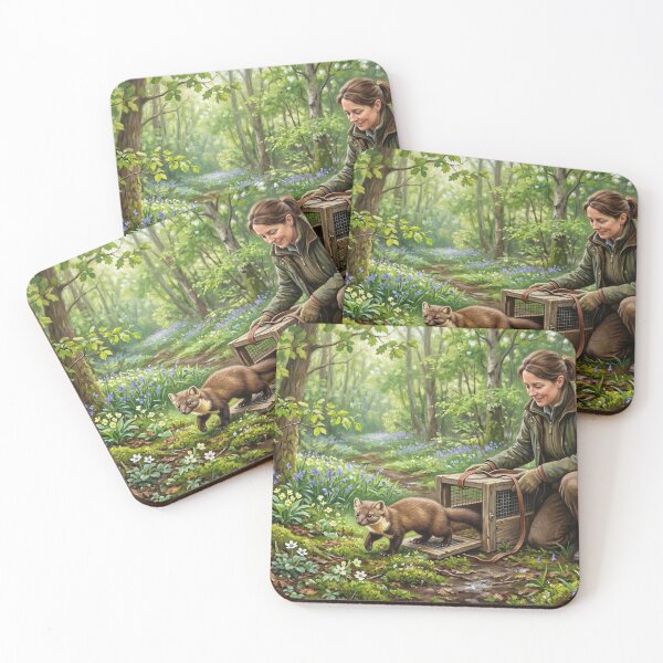 Item preview, British Pine Marten Rewilding Conservation Art designed and sold by Englandbear.