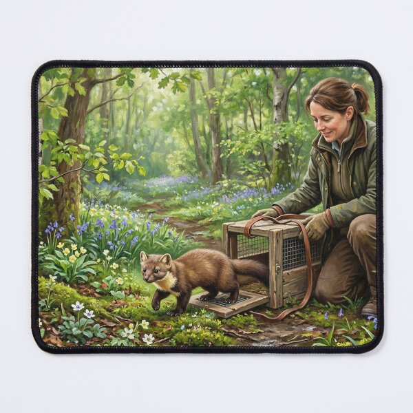 Item preview, British Pine Marten Rewilding Conservation Art designed and sold by Englandbear.