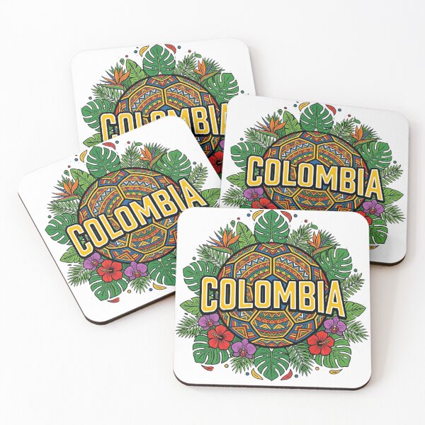 Item preview, Colombia Soccer Folk Art Design – Colorful Tropical Football Shirt designed and sold by Verycutethings.
