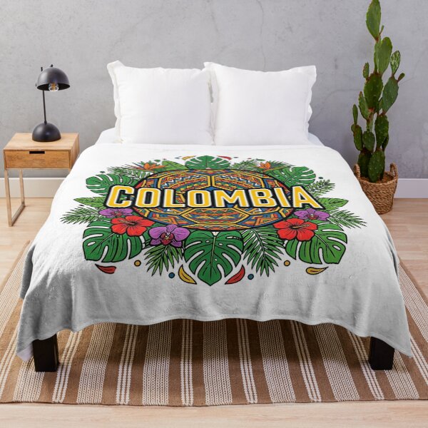 Item preview, Colombia Soccer Folk Art Design – Colorful Tropical Football Shirt designed and sold by Verycutethings.