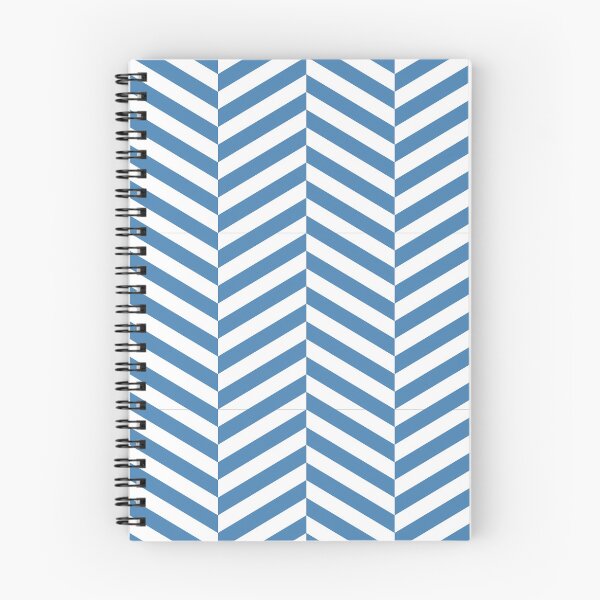 Item preview, White And Steel Blue Herringbone Pattern designed and sold by pattern-archive.