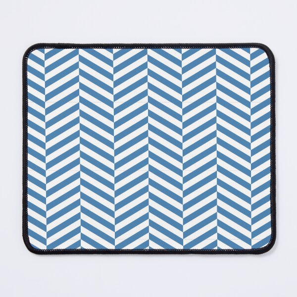 Item preview, White And Steel Blue Herringbone Pattern designed and sold by pattern-archive.