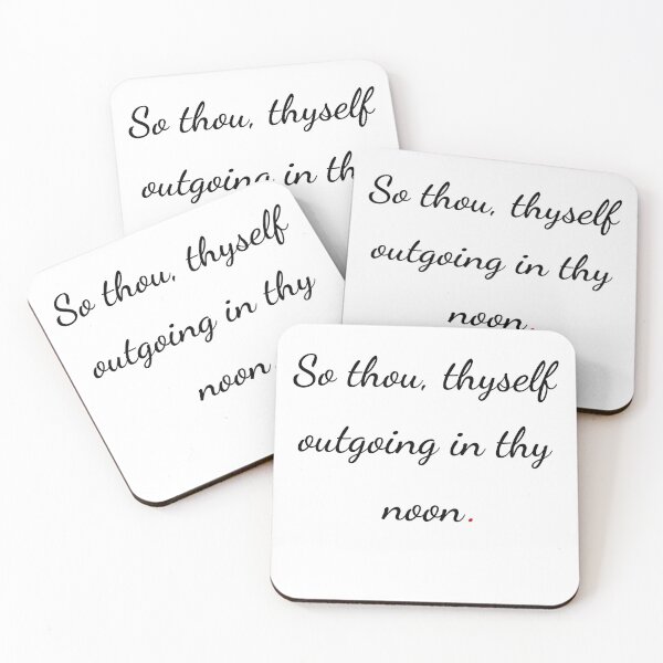 Item preview, "So thou, thyself outgoing in thy noon" - handwriting black designed and sold by ariksworld.