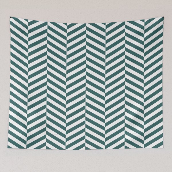 Item preview, White And Teal Herringbone Pattern designed and sold by pattern-archive.