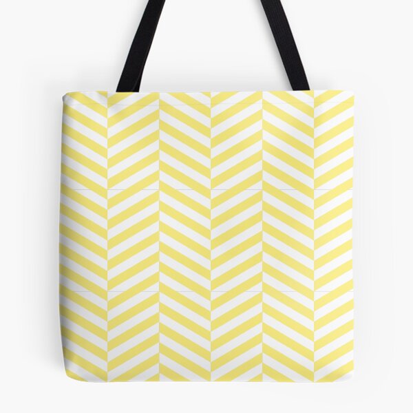Item preview, White And Yellow Herringbone Pattern designed and sold by pattern-archive.