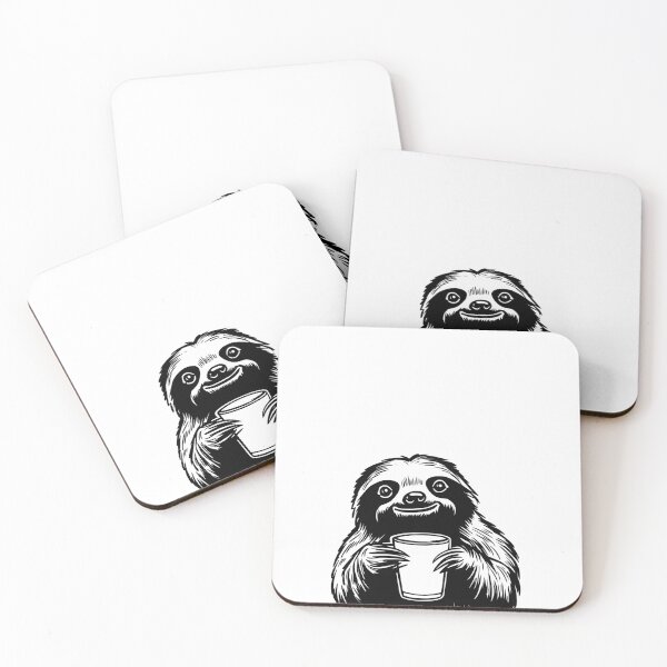 Item preview, Cute Sloth Coffee, Slow Morning Aesthetic, Coffee Lover designed and sold by PandaKunst.